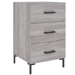 Berkfield Home Bedside Cabinet Grey Sonoma 40x40x66 cm Engineered Wood - Size: 40 x 40 x 66 cm - thumbnail 1