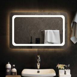 Berkfield Home LED Bathroom Mirror 80x50 cm in Clear - thumbnail 2