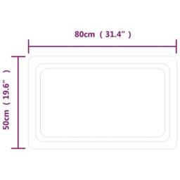 Berkfield Home LED Bathroom Mirror 80x50 cm in Clear - thumbnail 5