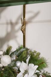 Dibor Traditional Luxury Hare Door Wreath Hanger in Gold - thumbnail 1