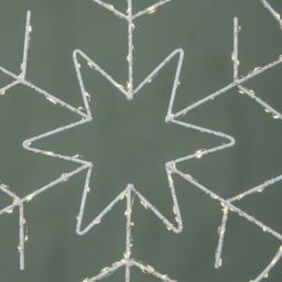 Samuel Alexander 48cm x 38cm Hanging Christmas Snowflake Bauble with 250 White LEDs - Size: 48 cm x 38 cm - thumbnail 6