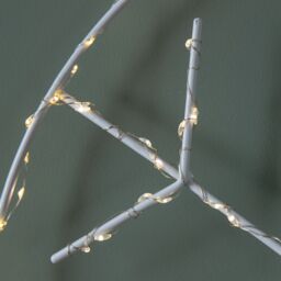 Samuel Alexander 48cm x 38cm Hanging Christmas Snowflake Bauble with 250 White LEDs - Size: 48 cm x 38 cm - thumbnail 7