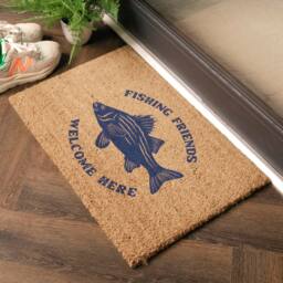 Artsy Mats Fishing Friends Welcome Doormat (60 x 40cm) in Brown - Size: 40 cm x 60 cm - thumbnail 2