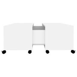 Berkfield Home Coffee Table White 75x75x38 cm Engineered Wood - Size: 75 x 75 x 38 cm - thumbnail 5