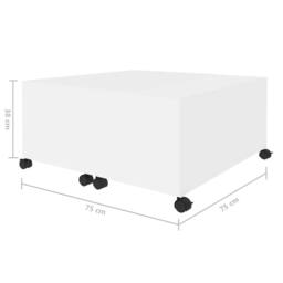 Berkfield Home Coffee Table White 75x75x38 cm Engineered Wood - Size: 75 x 75 x 38 cm - thumbnail 8