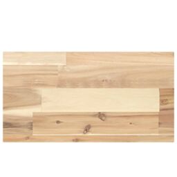 Berkfield Home Floating Shelf 60x20x4 cm Untreated Solid Wood Acacia in Brown - Size: 60 x 20 x 4 cm - thumbnail 2