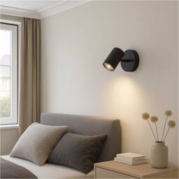 Loops Sleek Black GU10 Ceiling Spotlight for Modern Bathroom Lighting - thumbnail 3