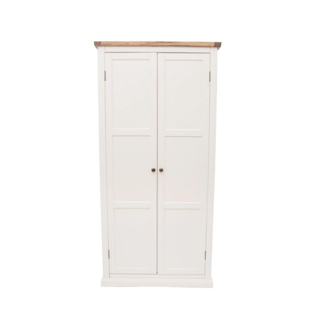 Cabinet Bits Cosenza 2 Door Wardrobe Brass Knob in Off-White - image 1