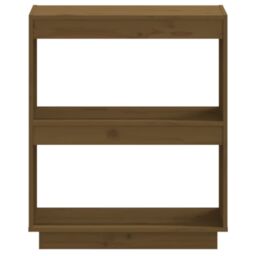 Berkfield Home Book Cabinet Honey Brown 60x35x71 cm Solid Wood Pine - Size: 60 x 35 x 71 cm - thumbnail 5