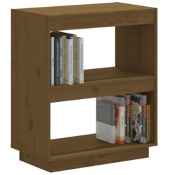 Berkfield Home Book Cabinet Honey Brown 60x35x71 cm Solid Wood Pine - Size: 60 x 35 x 71 cm - thumbnail 4