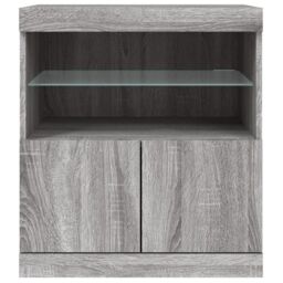 Berkfield Home Sideboard with LED Lights Grey Sonoma 60x37x67 cm - Size: 60 x 37 x 67 cm - thumbnail 6