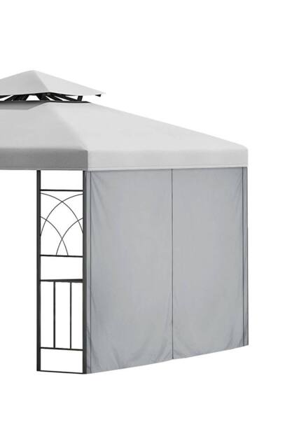 Living and Home 3m W x 2.13m H Gazebo Tent Universal Replacement Side Wall in Light Grey - image 1