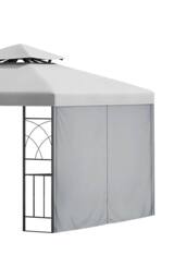 Living and Home 3m W x 2.13m H Gazebo Tent Universal Replacement Side Wall in Light Grey - thumbnail 1