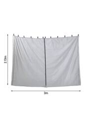 Living and Home 3m W x 2.13m H Gazebo Tent Universal Replacement Side Wall in Light Grey - thumbnail 6