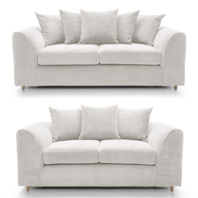 SquareBoxx Lennox Sofa Set 3+2 in Off-White - image 1