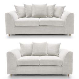SquareBoxx Lennox Sofa Set 3+2 in Off-White