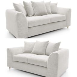 SquareBoxx Lennox Sofa Set 3+2 in Off-White - thumbnail 2