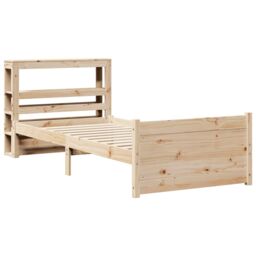 Berkfield Home Bed Frame with Headboard without Mattress 75x190 cm Small Single in Brown - thumbnail 3