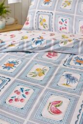 Catherine Lansfield 'Riviera Tiles' Reversible Duvet Cover Set - Size: Single - thumbnail 4