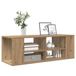 Berkfield Home TV Cabinet Artisan oak 102 x 35 x 35 cm Engineered wood in Brown - thumbnail 3