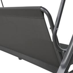 Wyld and Coco Grey Fabric 3-Seater Patio Swing - Powder-Coated Steel Frame - thumbnail 7