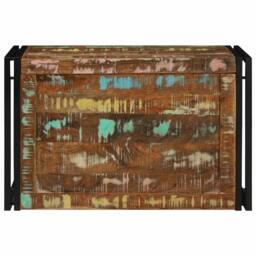 Berkfield Home Multicolour Storage Box 80 x 50 x 50 cm - Solid Reclaimed Wood - thumbnail 5
