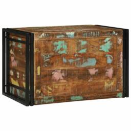 Berkfield Home Multicolour Storage Box 80 x 50 x 50 cm - Solid Reclaimed Wood - thumbnail 4