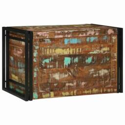 Berkfield Home Multicolour Storage Box 80 x 50 x 50 cm - Solid Reclaimed Wood - thumbnail 2