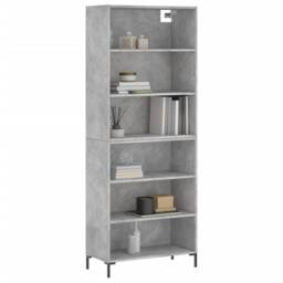 Berkfield Home Highboard Concrete Grey 69.5x32.5x180 cm Engineered Wood - thumbnail 3