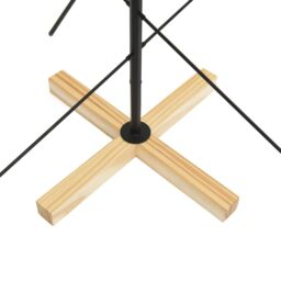 Berkfield Home Metal Christmas Tree with Wooden Base Black 120 cm - thumbnail 6