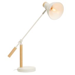 Orsina Matte Table Lamp, Easy to Assemble Bedside Table Light, Lamp for Table Living Room in White - thumbnail 2