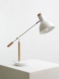 Orsina Matte Table Lamp, Easy to Assemble Bedside Table Light, Lamp for Table Living Room in White - thumbnail 6