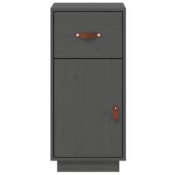 Berkfield Home Sideboard Grey 34x40x75 cm Solid Wood Pine - Size: 34 x 40 x 75 cm - thumbnail 6