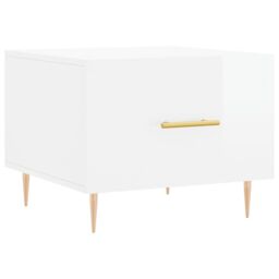 Berkfield Home Coffee Tables 2pcs High Gloss White 50x50x40 cm Engineered Wood - Size: 50 x 50 x 40 cm - thumbnail 5