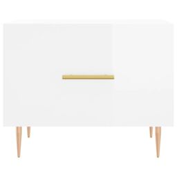 Berkfield Home Coffee Tables 2pcs High Gloss White 50x50x40 cm Engineered Wood - Size: 50 x 50 x 40 cm - thumbnail 6