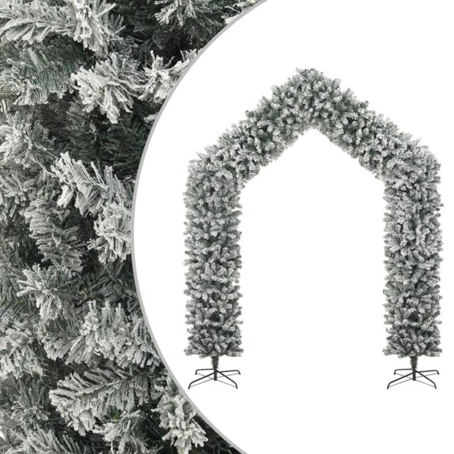 Berkfield Home Christmas Tree Arch with Flocked Snow 270 cm in White - image 1