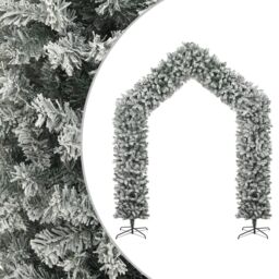 Berkfield Home Christmas Tree Arch with Flocked Snow 270 cm in White