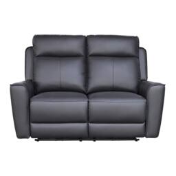 Aspire Rivington Real Leather Power Recliner 2 Seater Sofa with USB Charging in Charcoal - thumbnail 5
