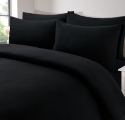OHS 2 Pack Soft Microfibre Wrinkle Resistant Housewife Pillowcases in Black - Size: Standard Pillow Case - thumbnail 1