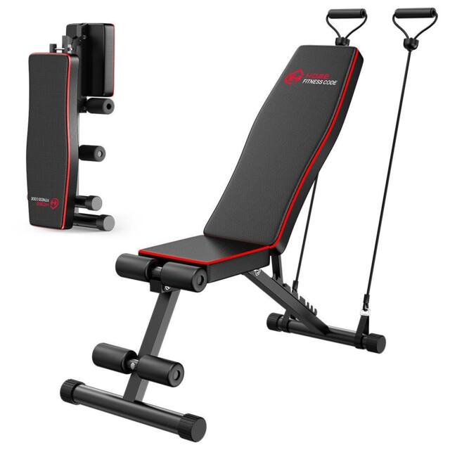 Armadadeals Foldable Adjustable Weight Bench for Home Gym, Incline Sit-Up Bench in Black - image 1