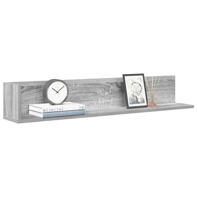 Berkfield Home Wall Shelves 2 pcs Grey Sonoma 100x16.5x16.5 cm Engineered Wood - image 1