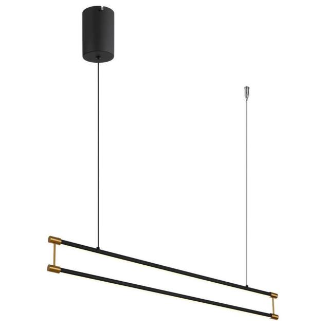 Netlighting Kayson 84cm Pendant Ceiling Light Matt Black LED 3000K - image 1