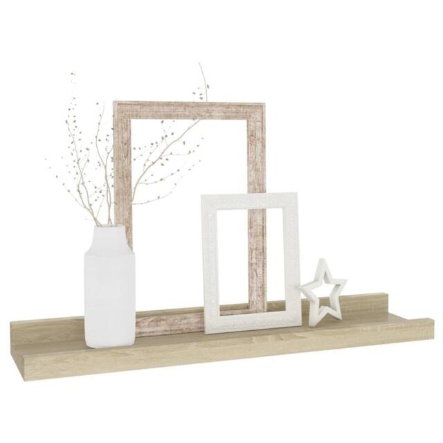 Berkfield Home Wall Shelves 4 pcs Sonoma Oak 40x9x3 cm in Light Tan - Size: 40 x 9 x 3 cm - image 1