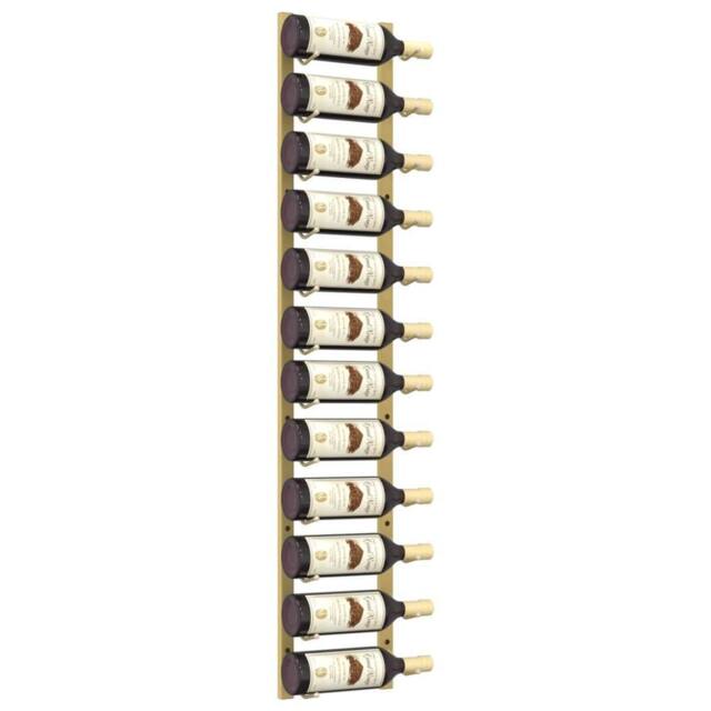 Berkfield Home Wall Mounted Wine Rack for 12 Bottles Gold Iron - image 1