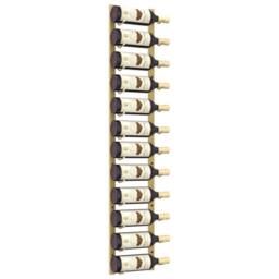 Berkfield Home Wall Mounted Wine Rack for 12 Bottles Gold Iron