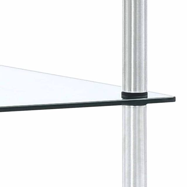 Berkfield Home Durable 4-Tier Shelf Transparent 40x40x100 cm Tempered Glass in Clear - Size: 40 x 40 x 100 cm - image 1