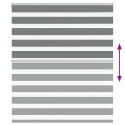 Berkfield Home Elegant Zebra Blind Dark Grey 120x100 cm Fabric Width 115.9 cm Po - thumbnail 5