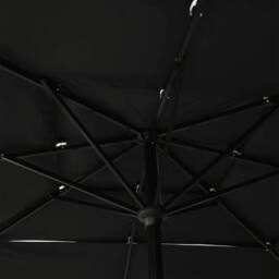 Berkfield Home 3-Tier Parasol with Aluminium Pole Black 2.5x2.5 m - thumbnail 5