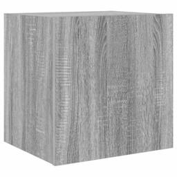 Berkfield Home TV Wall Cabinets with LED Lights 2 pcs Grey Sonoma 40.5x35x40 cm - thumbnail 8