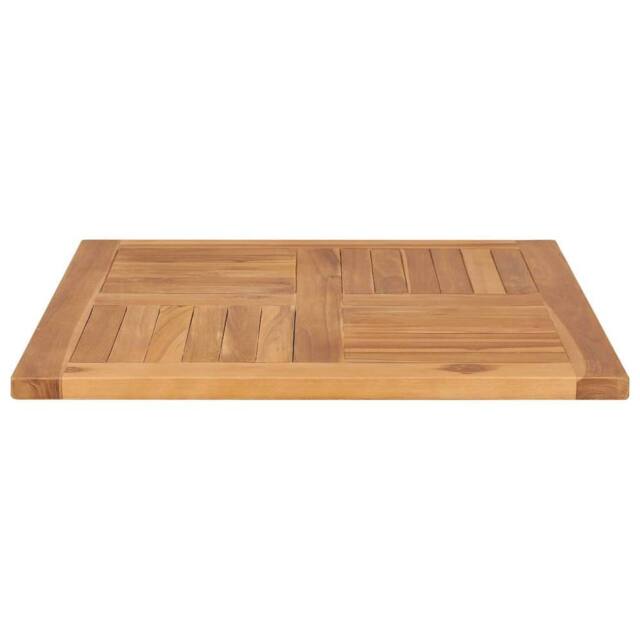 Berkfield Home Table Top Solid Teak Wood 70x70x2.5 cm in Brown - image 1